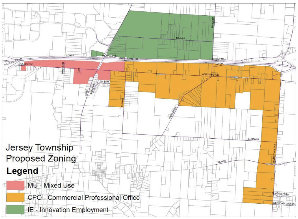 Spread from the Jersey Township comprehensive plan and overlay zoning