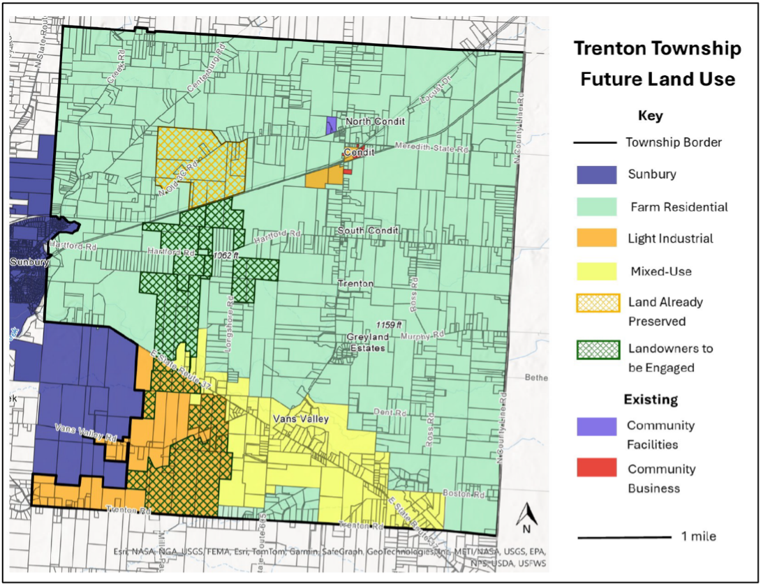 Future land use map from the Trenton Township Comprehensive Plan