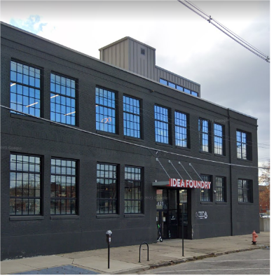 The Idea Foundry in Franklinton, Columbus — a 60,000 square foot warehouse rehabilitated into a maker space and business incubator